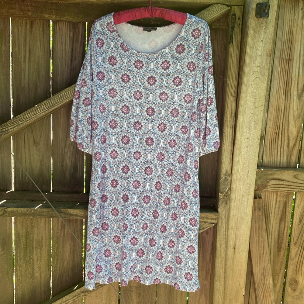Market & Spruce blue short sleeve dress